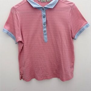 Bobby Jones Kids Polo in Rose with Sky Accents